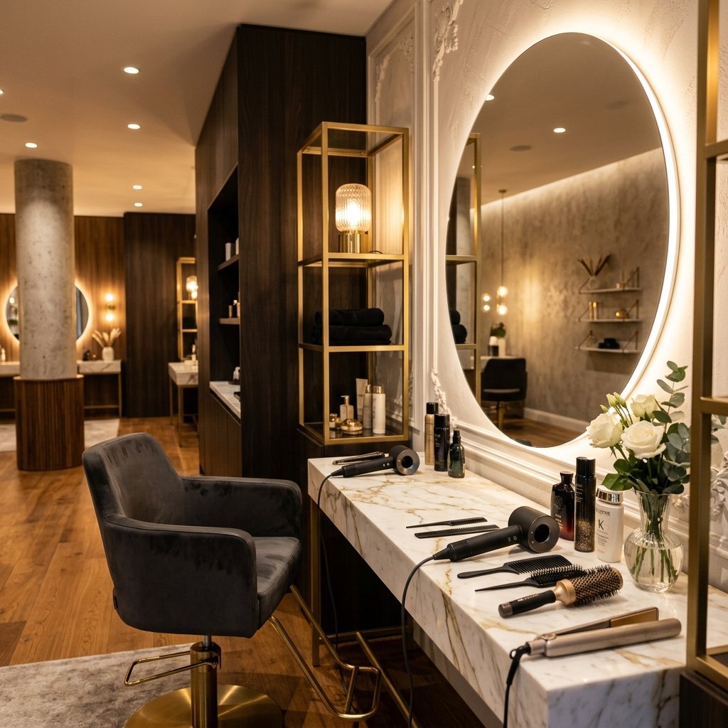 Halo Unisex Salon luxurious interior