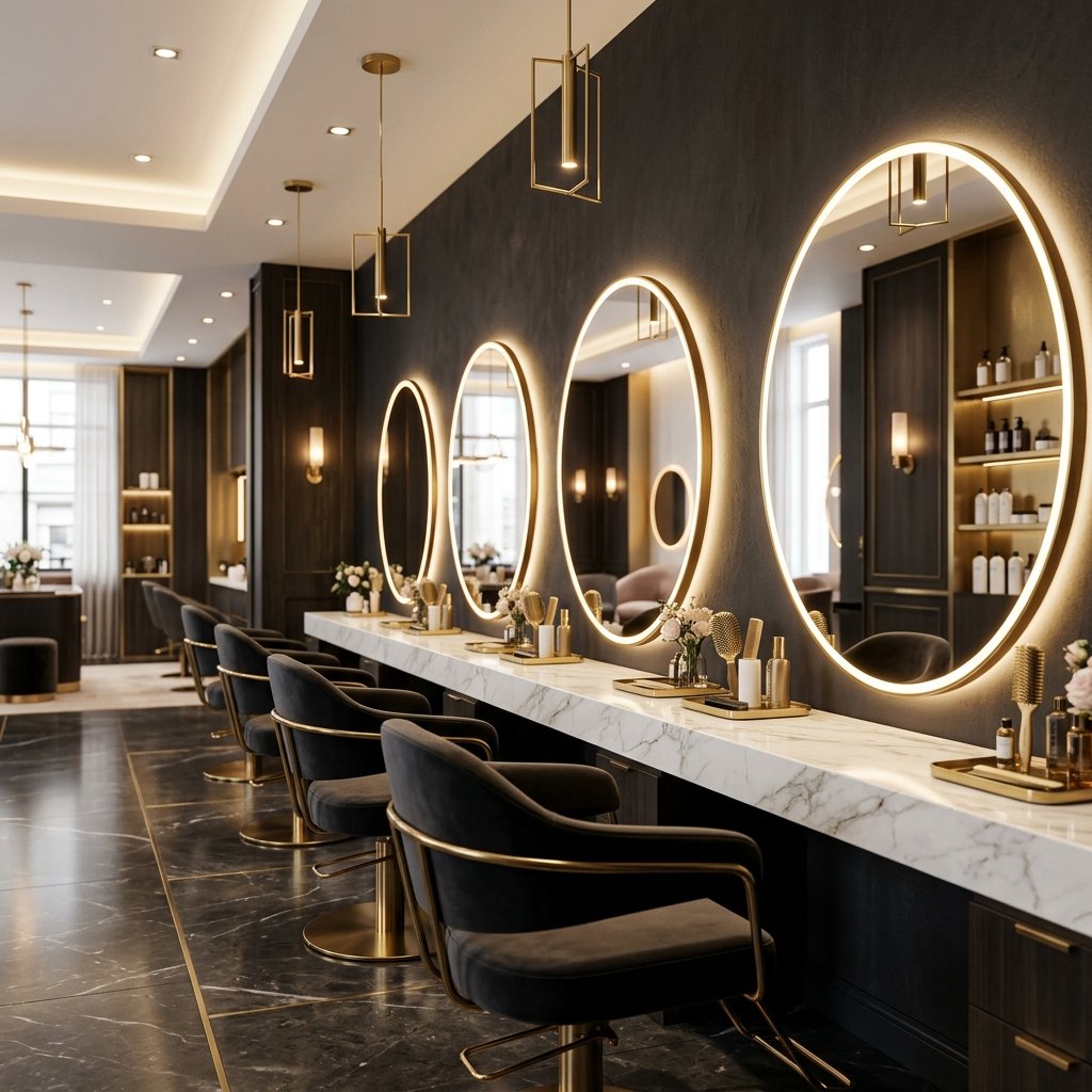 Halo Unisex Salon luxury interior
