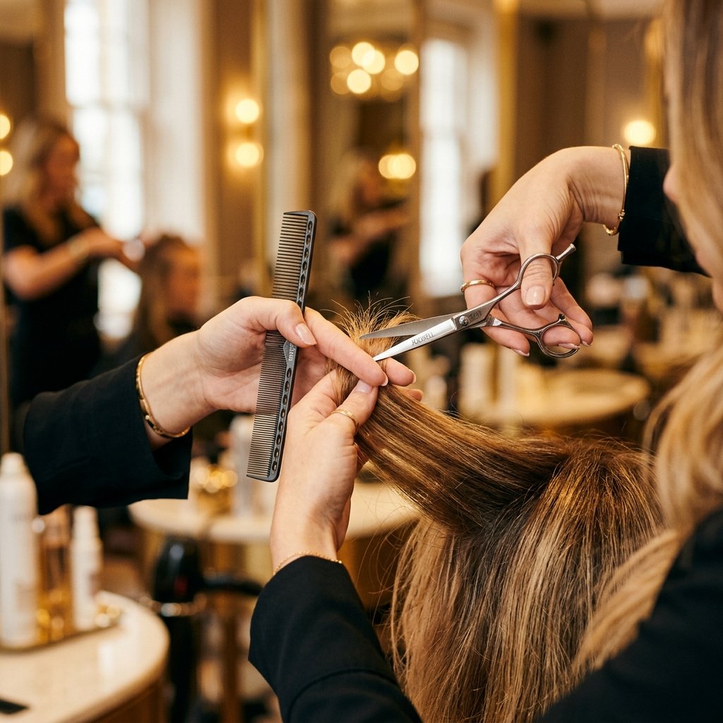 Premium hair styling services at Halo Salon